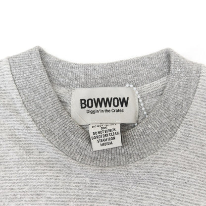 【中古】バウワウ BOWWOW 2024年春夏 BEAMSコラボ コットンレーヨン マルチボーダー 半袖Ｔシャツ ライトグレーxホワイト【サイズL】【GRY】【S/S】【状態ランクA】【メンズ】【759178】