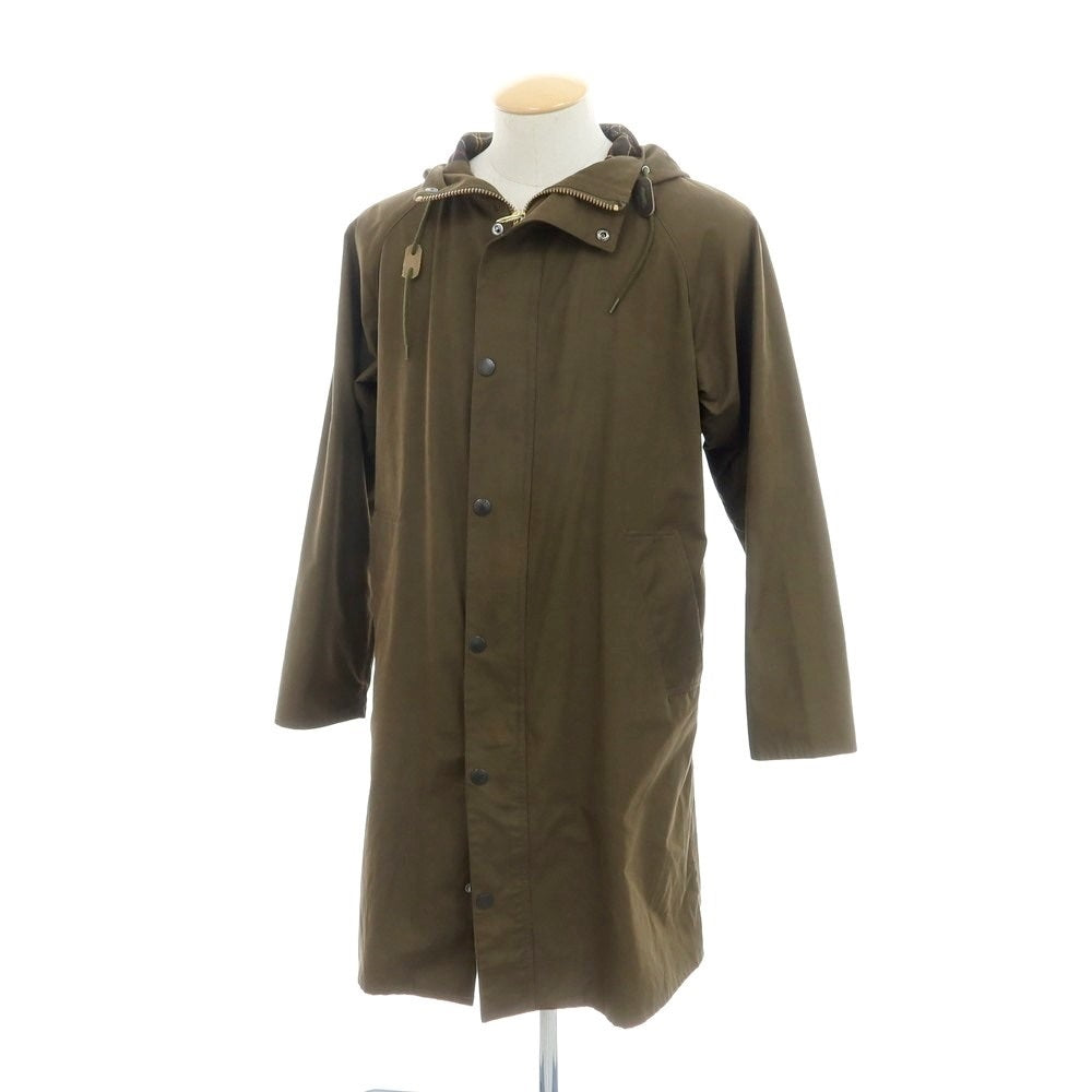 【中古】バブアー Barbour ポリエステル コットン フーデッドコート ダークオリーブ【サイズ36】【 状態ランクB 】【 メンズ 】[EPD]