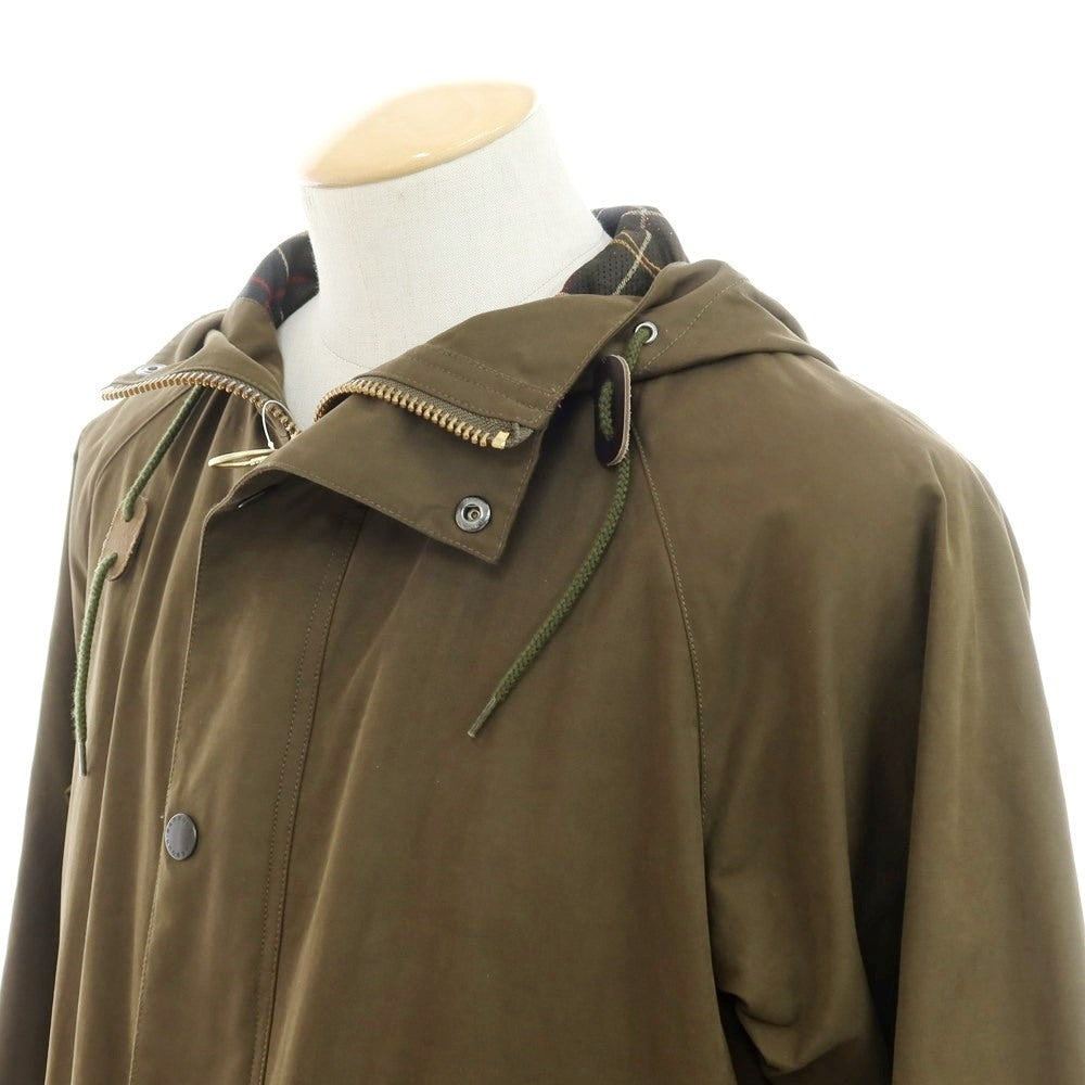 【中古】バブアー Barbour ポリエステル コットン フーデッドコート ダークオリーブ【サイズ36】【 状態ランクB 】【 メンズ 】[EPD]