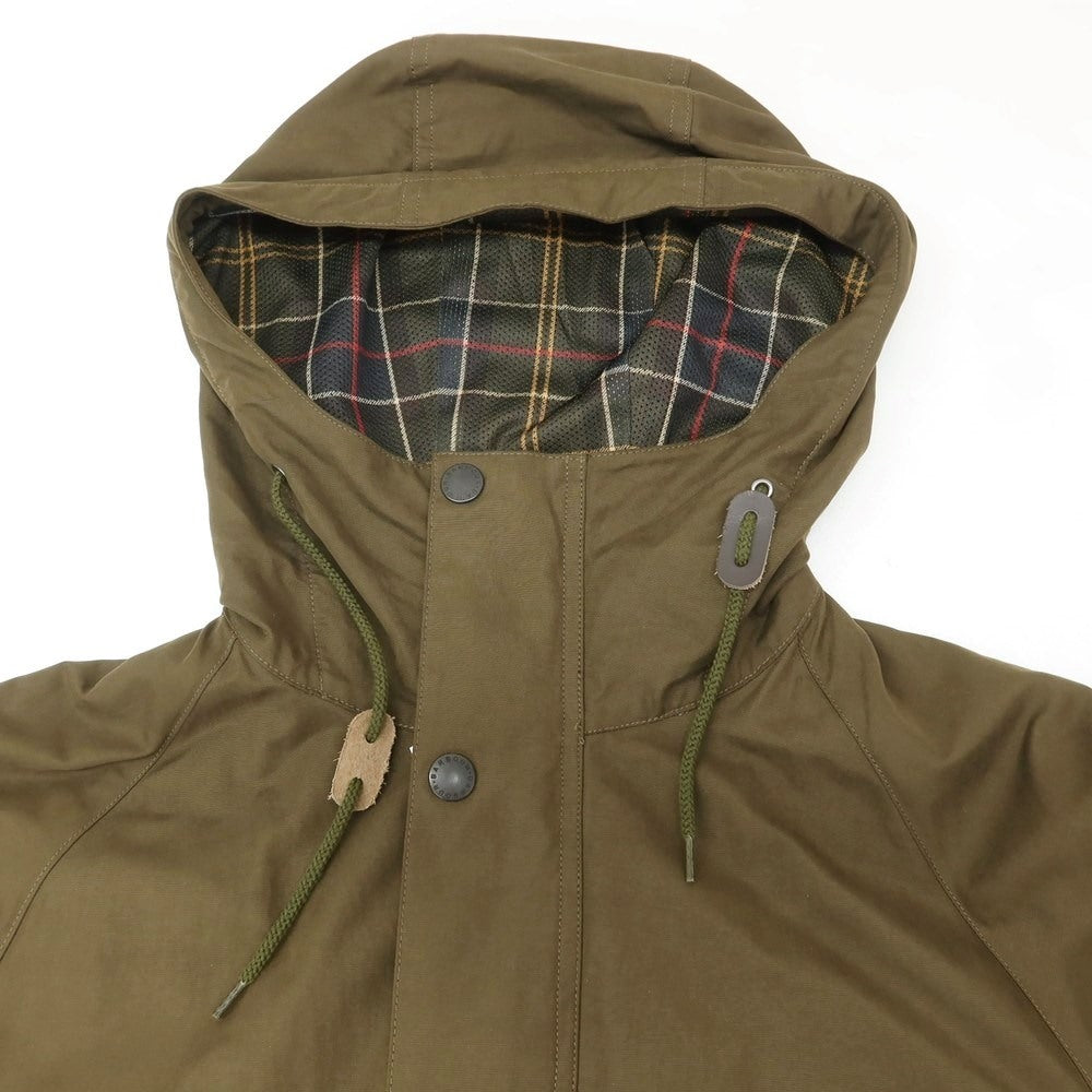 【中古】バブアー Barbour ポリエステル コットン フーデッドコート ダークオリーブ【サイズ36】【 状態ランクB 】【 メンズ 】[EPD]