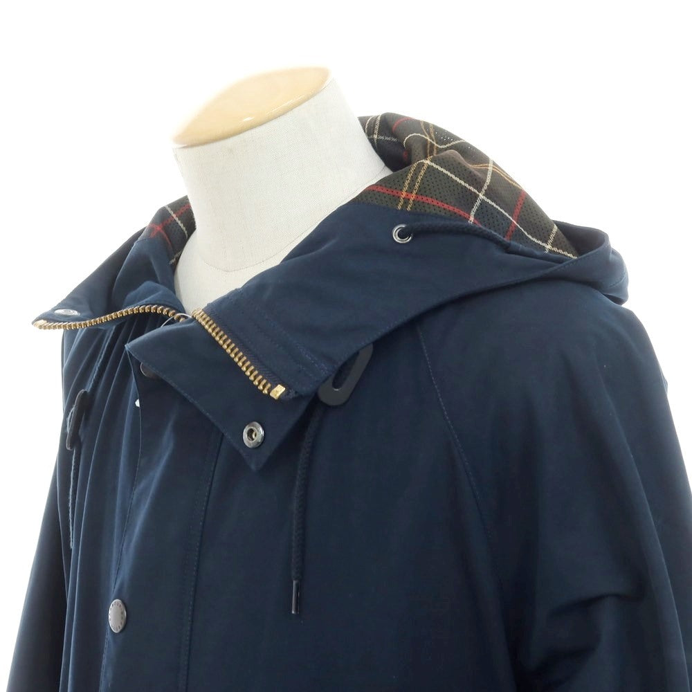 【中古】バーブァー Barbour ポリエステルコットン フーデッドコート ネイビー【 36 】【 状態ランクB 】【 メンズ 】