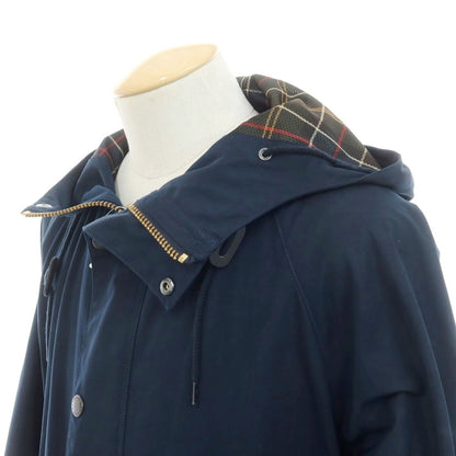 【中古】バーブァー Barbour ポリエステルコットン フーデッドコート ネイビー【 36 】【 状態ランクB 】【 メンズ 】