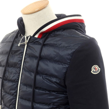 【中古】モンクレール MONCLER コットン ナイロン ダウン ジップアップ パーカー ダークネイビー【サイズS】【NVY】【A/W】【状態ランクB】【メンズ】