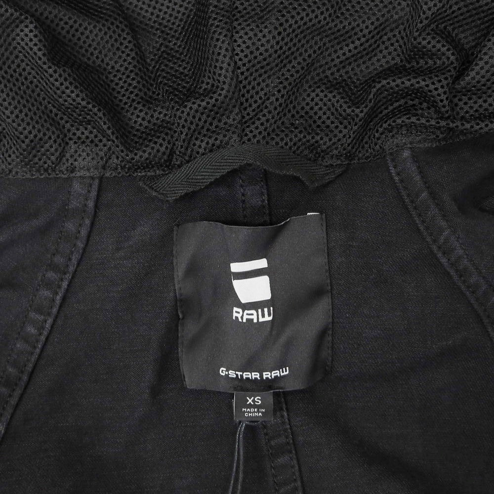 【中古】ジースターロウ G-STAR RAW ストレッチデニム フーデッドコート ブラック【 XS 】【 状態ランクA 】【 メンズ 】