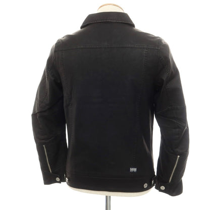 【中古】ジースターロウ G-STAR RAW レーヨンポリエステル フェイクレザー ジップアップ レザーブルゾン ブラック【 XS 】【 状態ランクA 】【 メンズ 】