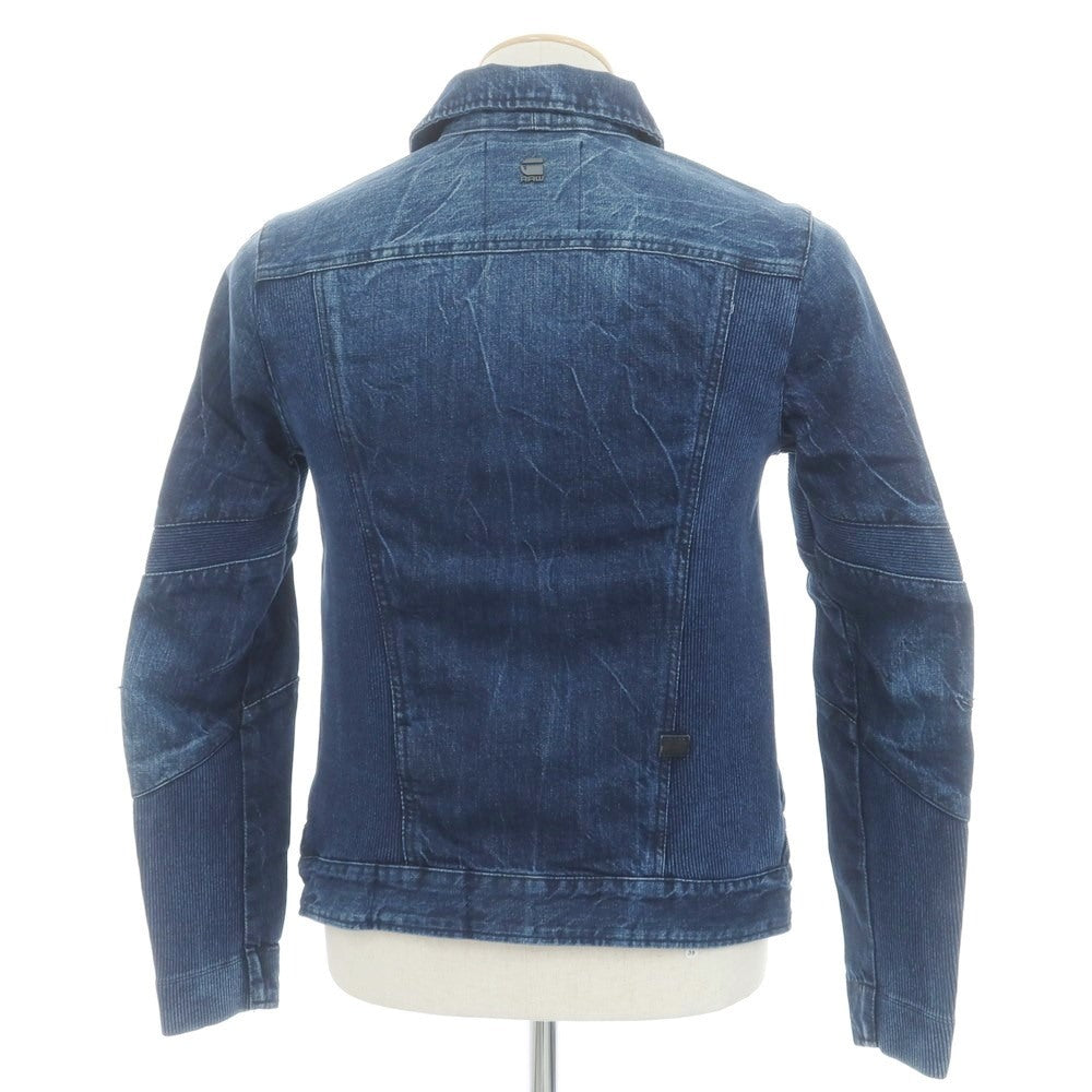 【中古】ジースターロウ G-STAR RAW ストレッチ デニムジャケット ネイビー【 XS 】【 状態ランクA 】【 メンズ 】