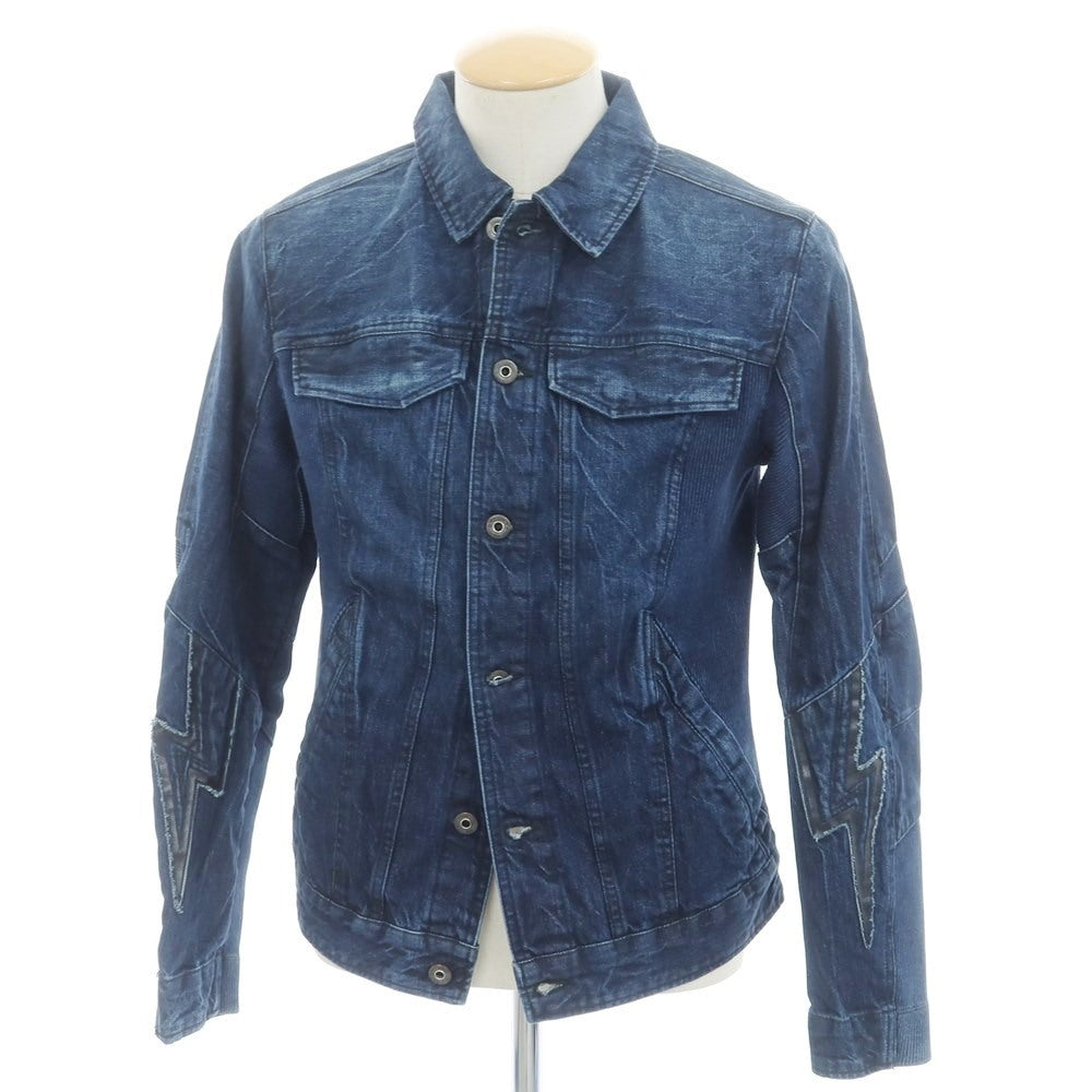 【中古】ジースターロウ G-STAR RAW ストレッチ デニムジャケット ネイビー【 S 】【 状態ランクA 】【 メンズ 】