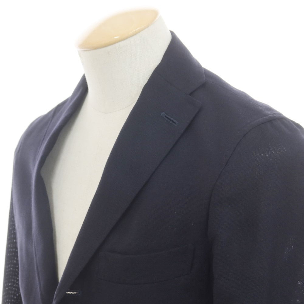 【中古】リングヂャケット RING JACKET ウールシルクモヘヤ 3B テーラードジャケット ダークネイビー【サイズ44】【NVY】【S/S】【状態ランクB】【メンズ】【759173】