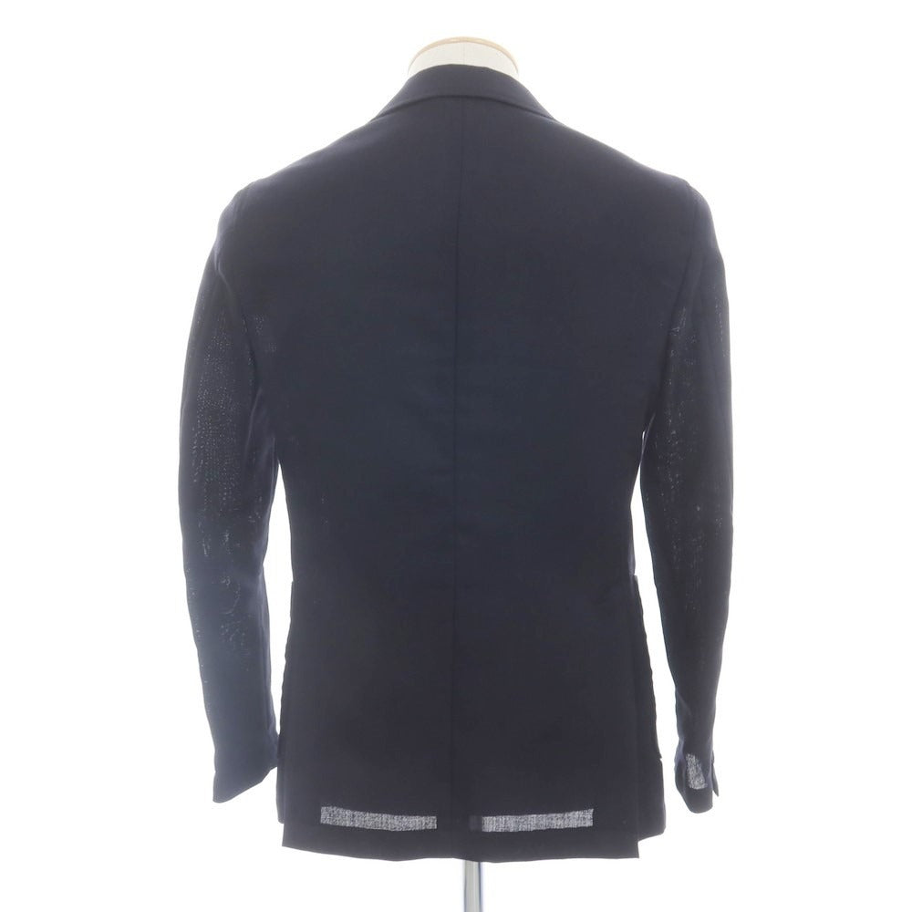 【中古】リングヂャケット RING JACKET ウールシルクモヘヤ 3B テーラードジャケット ダークネイビー【サイズ44】【NVY】【S/S】【状態ランクB】【メンズ】【759173】