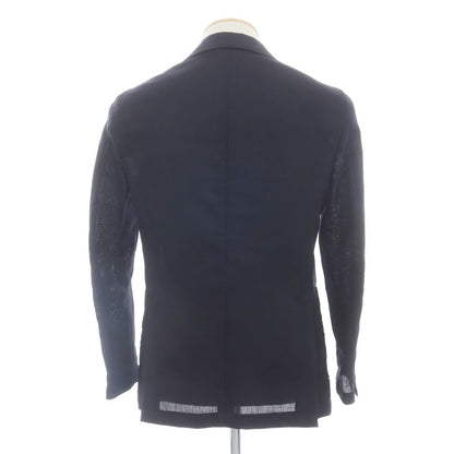 【中古】リングヂャケット RING JACKET ウールシルクモヘヤ 3B テーラードジャケット ダークネイビー【サイズ44】【NVY】【S/S】【状態ランクB】【メンズ】【759173】