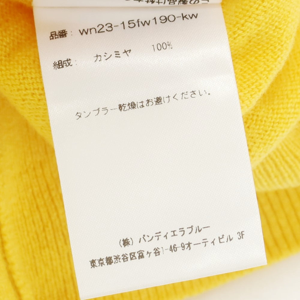 【中古】【未使用】ウェルノード walenode カシミヤ 長袖 ポロニット イエロー【サイズ1】【YEL】【A/W】【状態ランクS】【メンズ】