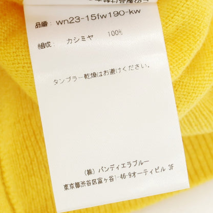 【中古】【未使用】ウェルノード walenode カシミヤ 長袖 ポロニット イエロー【サイズ1】【YEL】【A/W】【状態ランクS】【メンズ】