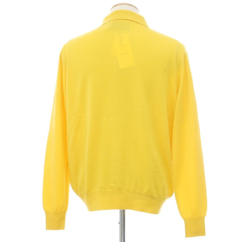 【中古】【未使用】ウェルノード walenode カシミヤ 長袖 ポロニット イエロー【サイズ1】【YEL】【A/W】【状態ランクS】【メンズ】 [EPD]