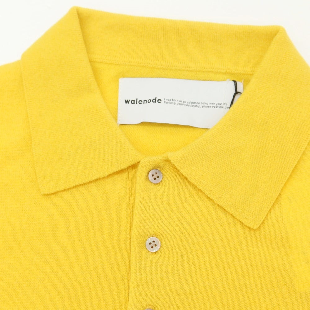 【中古】【未使用】ウェルノード walenode カシミヤ 長袖 ポロニット イエロー【サイズ1】【YEL】【A/W】【状態ランクS】【メンズ】 [EPD]