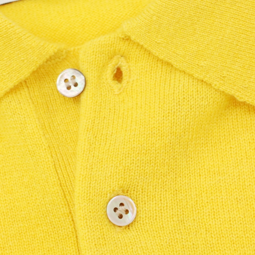 【中古】【未使用】ウェルノード walenode カシミヤ 長袖 ポロニット イエロー【サイズ1】【YEL】【A/W】【状態ランクS】【メンズ】 [EPD]