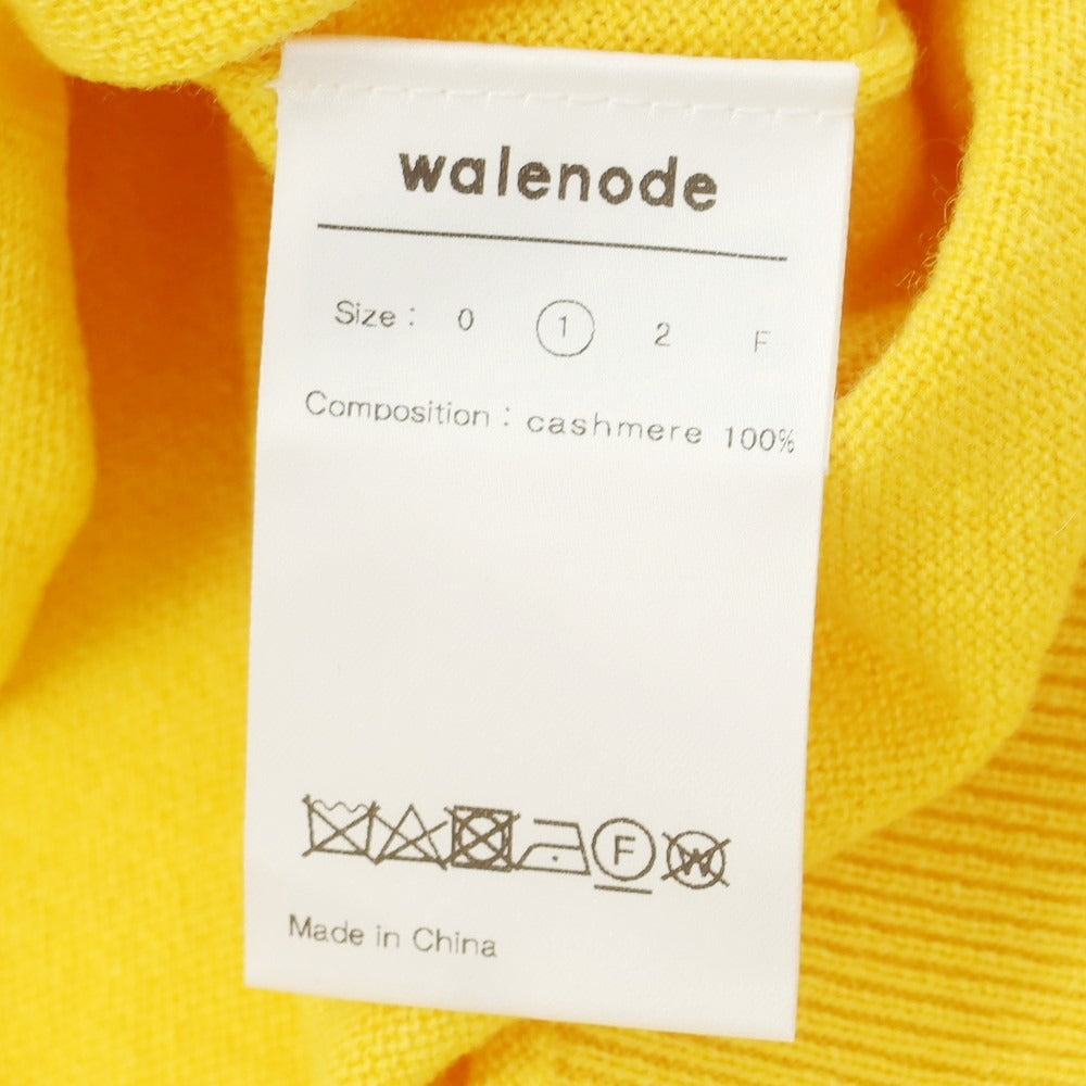 【中古】【未使用】ウェルノード walenode カシミヤ 長袖 ポロニット イエロー【サイズ1】【YEL】【A/W】【状態ランクS】【メンズ】