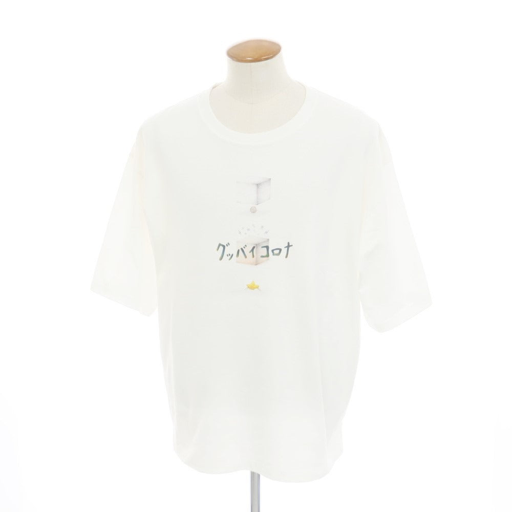 【中古】ペイズム PEISM ワイドシルエット プリント 半袖Ｔシャツ ホワイト【 F 】【 状態ランクC 】【 メンズ 】