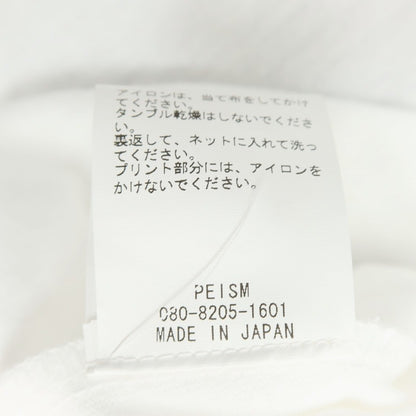 【中古】ペイズム PEISM ワイドシルエット プリント 半袖Ｔシャツ ホワイト【 F 】【 状態ランクC 】【 メンズ 】