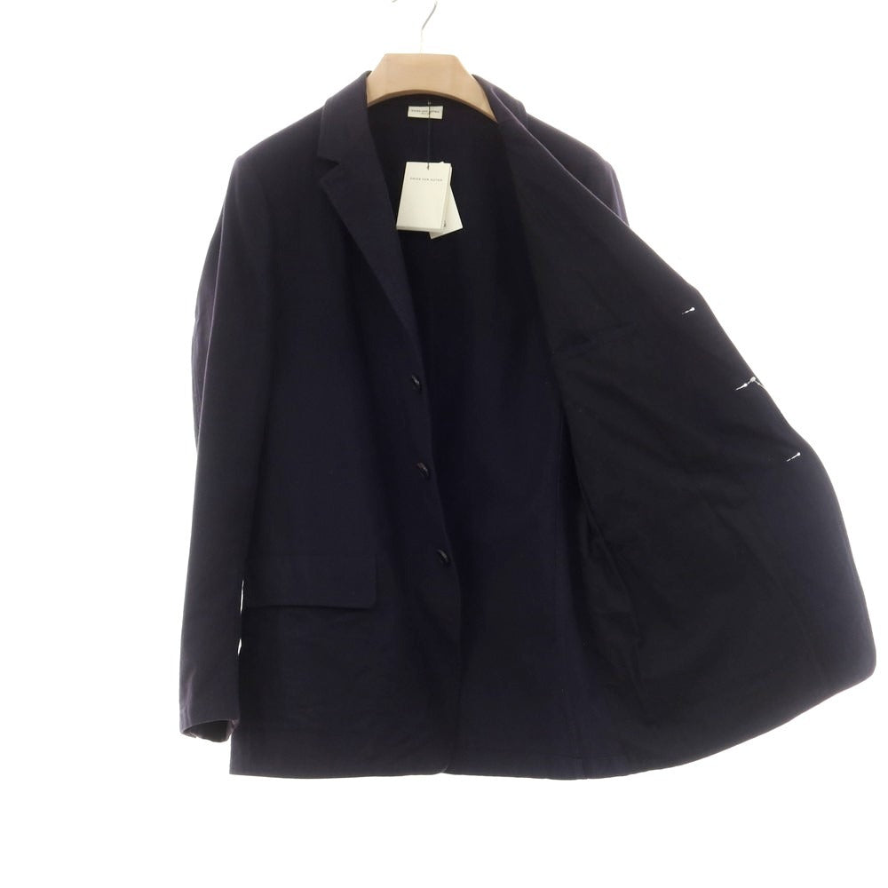 【中古】ドリスヴァンノッテン DRIES VAN NOTEN コットンウール 3B カジュアルジャケット ダークネイビー【 48 】【 状態ランクC 】【 メンズ 】