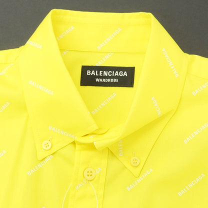 【中古】バレンシアガ BALENCIAGA コットン ボタンダウン カジュアルシャツ イエロー【 37 】【 状態ランクA 】【 メンズ 】