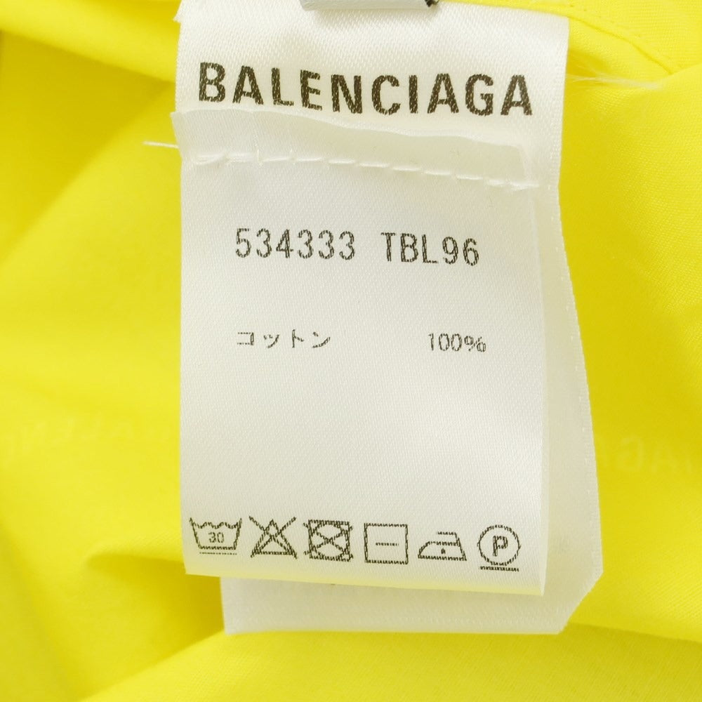 【中古】バレンシアガ BALENCIAGA コットン ボタンダウン カジュアルシャツ イエロー【 37 】【 状態ランクA 】【 メンズ 】