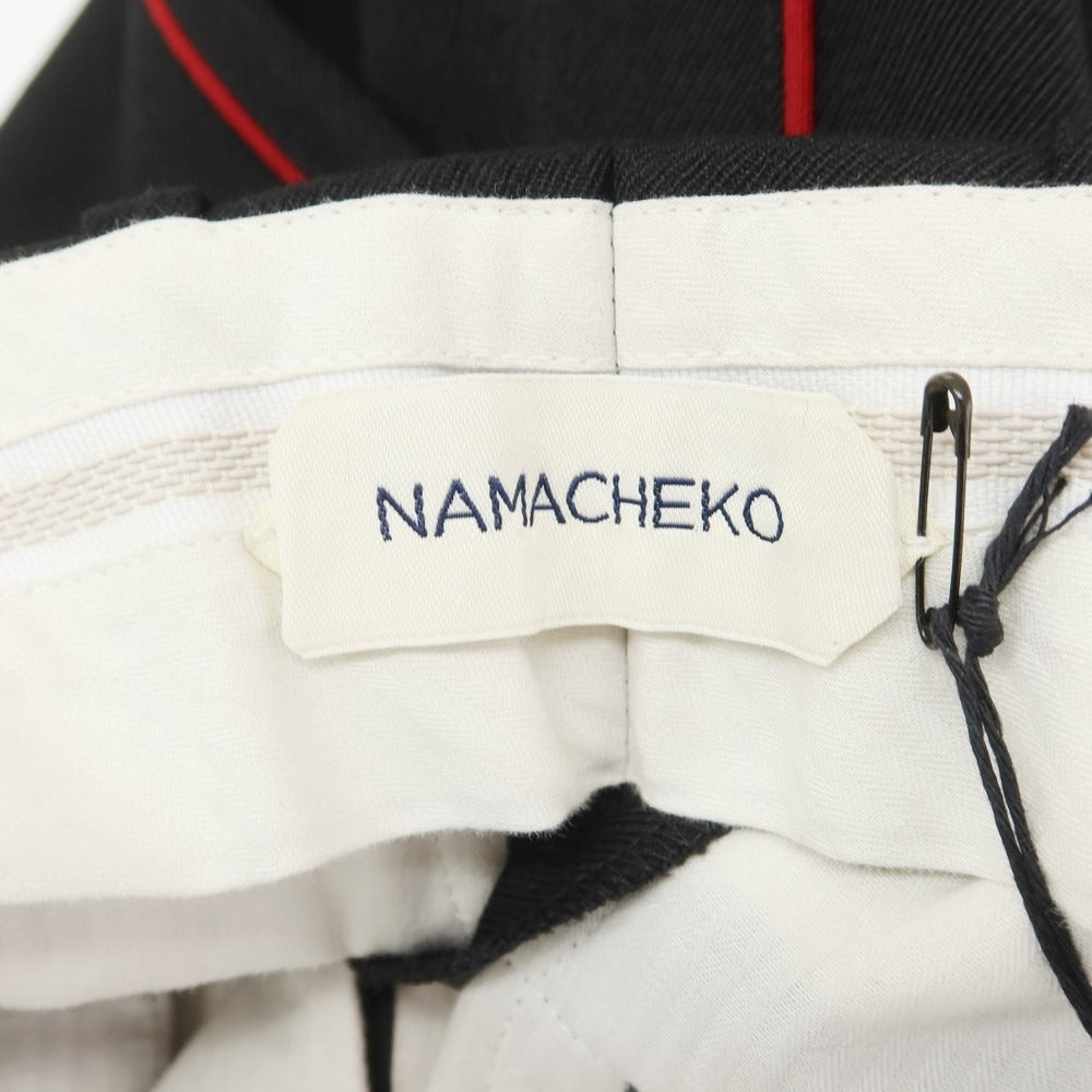 【中古】ナマチェコ NAMACHEKO ウール カジュアルスラックスパンツ ブラック【サイズS（紙タグ参照）】【BLK】【A/W】【状態ランクC】【メンズ】 [EPD]