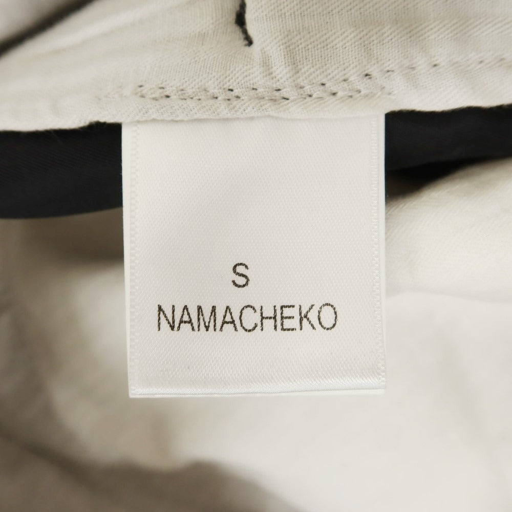 【中古】ナマチェコ NAMACHEKO ウール カジュアルスラックスパンツ ブラック【サイズS（紙タグ参照）】【BLK】【A/W】【状態ランクC】【メンズ】 [EPD]