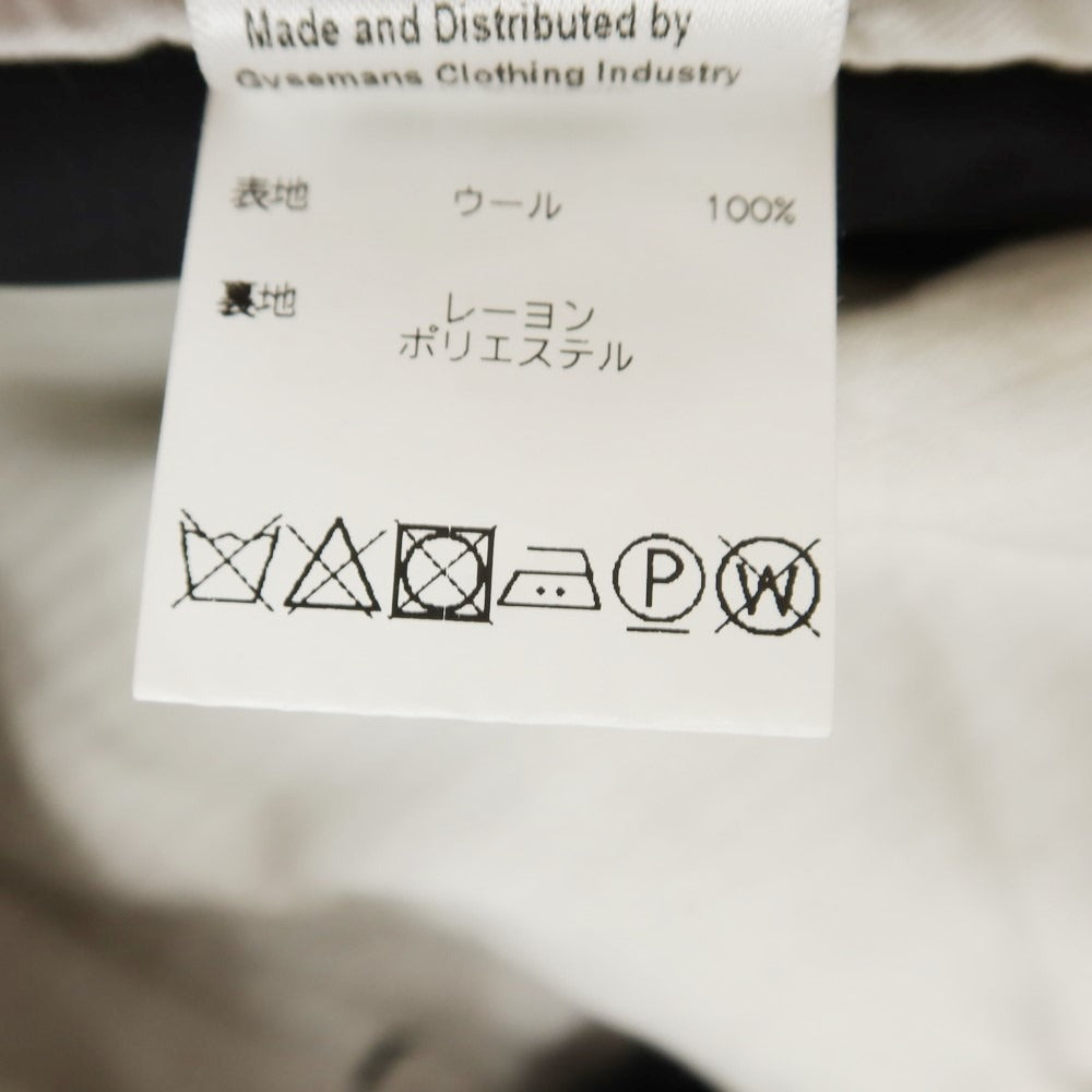 【中古】ナマチェコ NAMACHEKO ウール カジュアルスラックスパンツ ブラック【サイズS（紙タグ参照）】【BLK】【A/W】【状態ランクC】【メンズ】 [EPD]