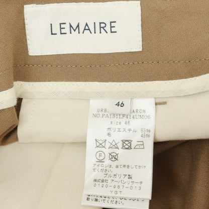 【中古】ルメール LEMAIRE ポリエステルウール ワイド カジュアルスラックスパンツ モカブラウン【サイズ46】【BRW】【S/S】【状態ランクB】【メンズ】【759169】