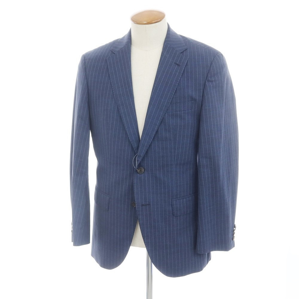 【中古】ヒューゴボス HUGO BOSS ウール 2B テーラードジャケット ネイビーxブルー【サイズ46】【NVY】【S/S】【状態ランクC】【メンズ】【759172】