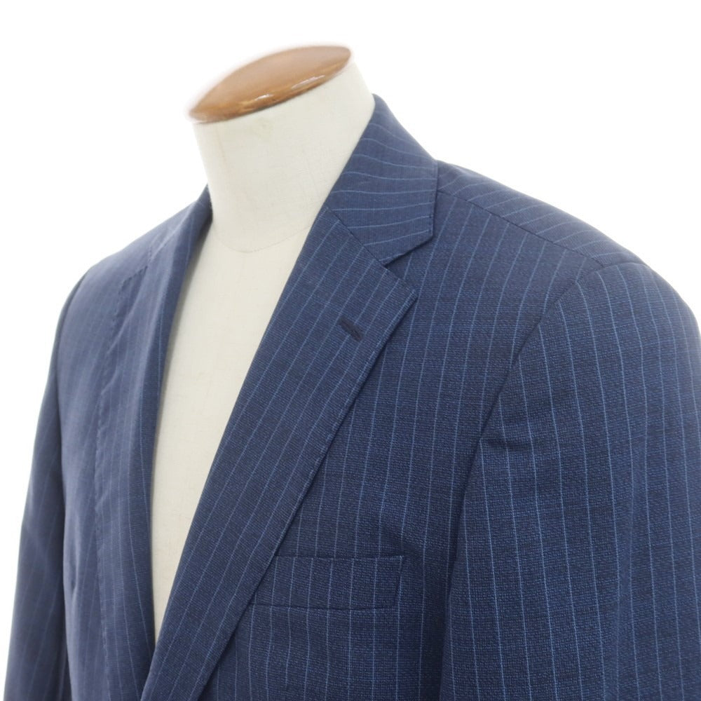 【中古】ヒューゴボス HUGO BOSS ウール 2B テーラードジャケット ネイビーxブルー【サイズ46】【NVY】【S/S】【状態ランクC】【メンズ】【759172】