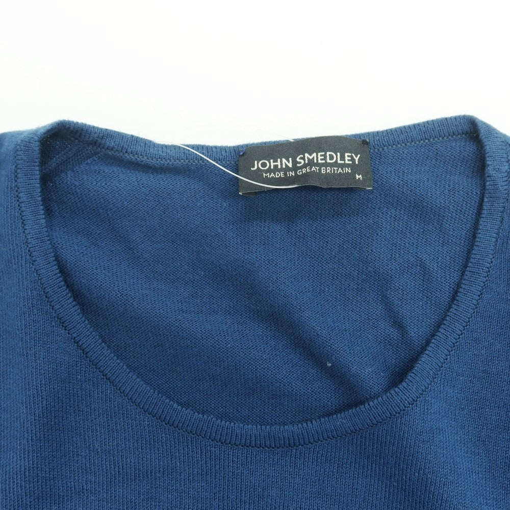 【中古】ジョンスメドレー JOHN SMEDLEY ハイゲージコットン クルーネックニット ダークブルー【 M 】【 状態ランクC 】【 メンズ 】