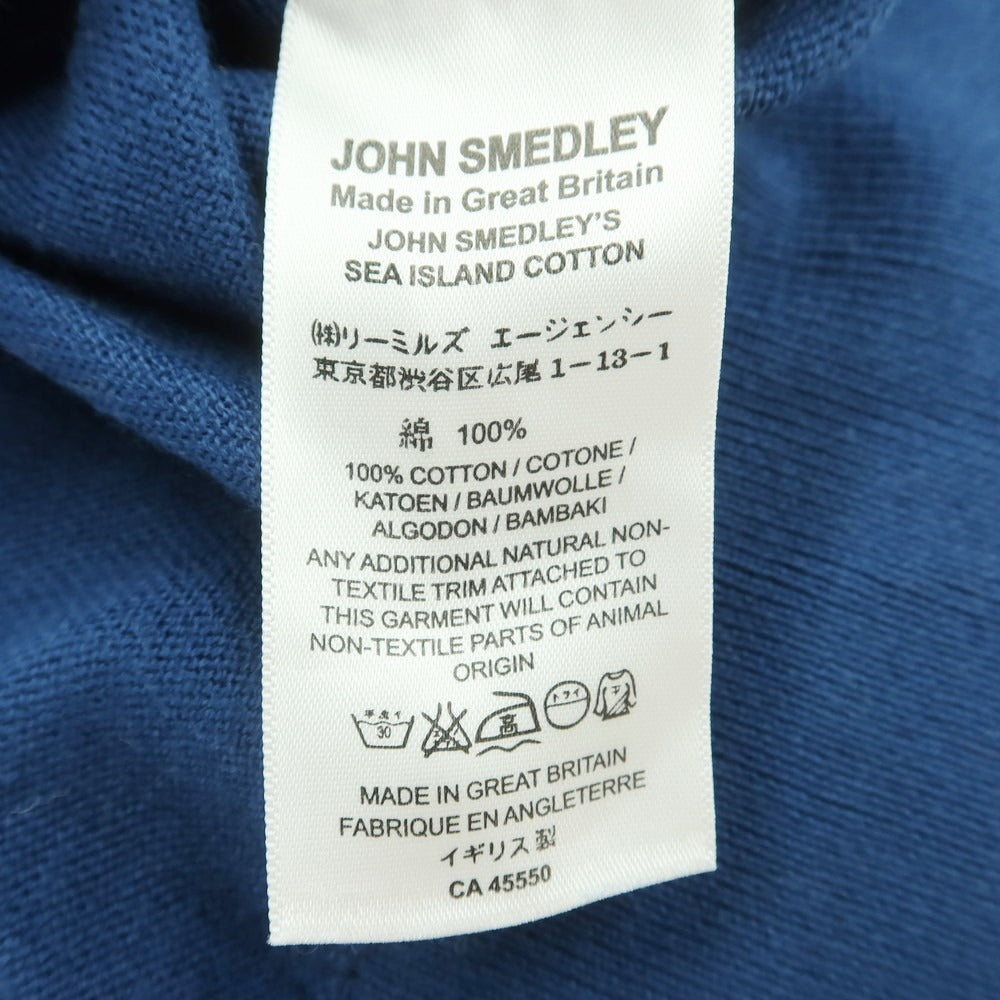 【中古】ジョンスメドレー JOHN SMEDLEY ハイゲージコットン クルーネックニット ダークブルー【 M 】【 状態ランクC 】【 メンズ 】