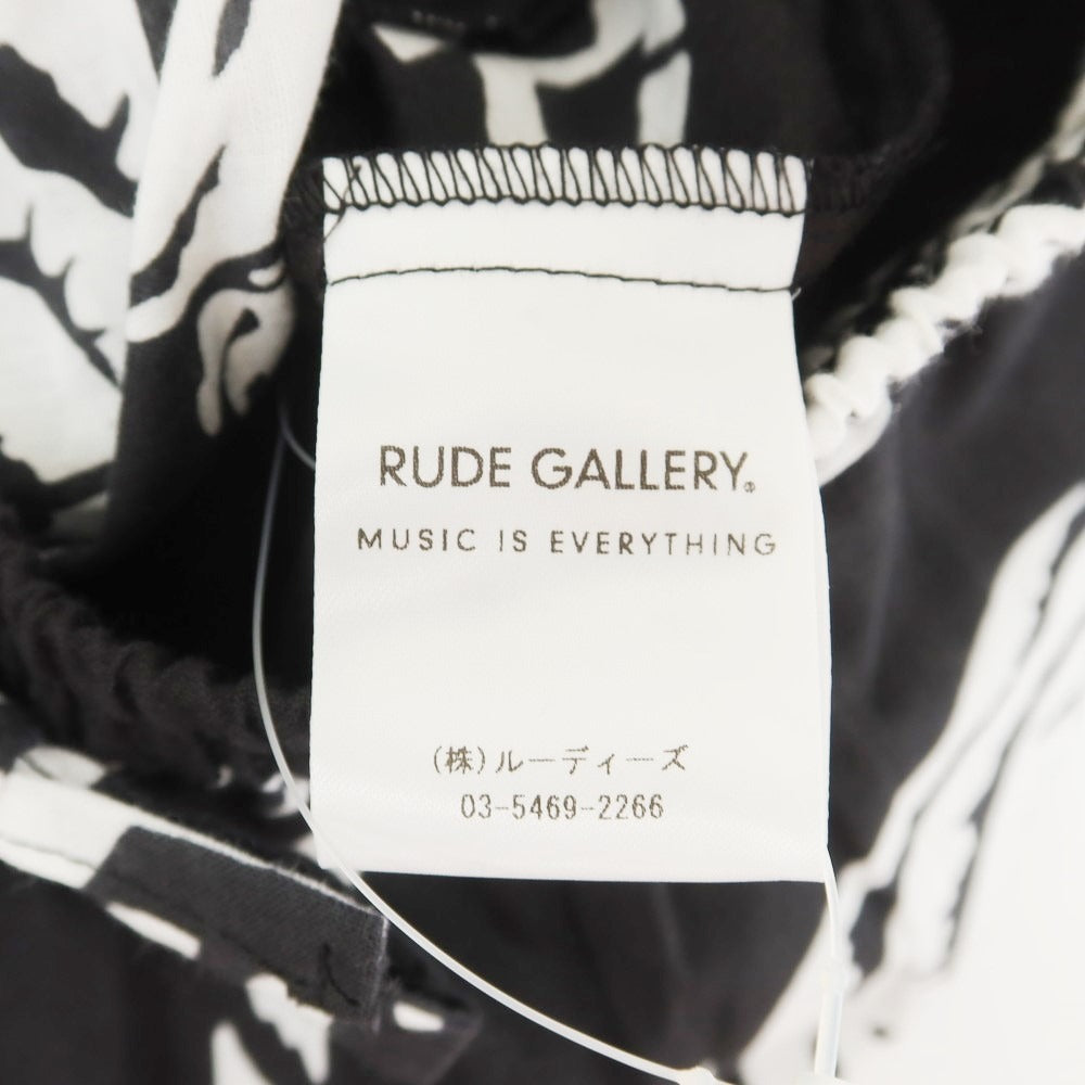 【中古】ルードギャラリー RUDE GALLERY コットン イージーパンツ ブラックxホワイト【サイズXL】【BLK】【S/S】【状態ランクB】【メンズ】【759169】