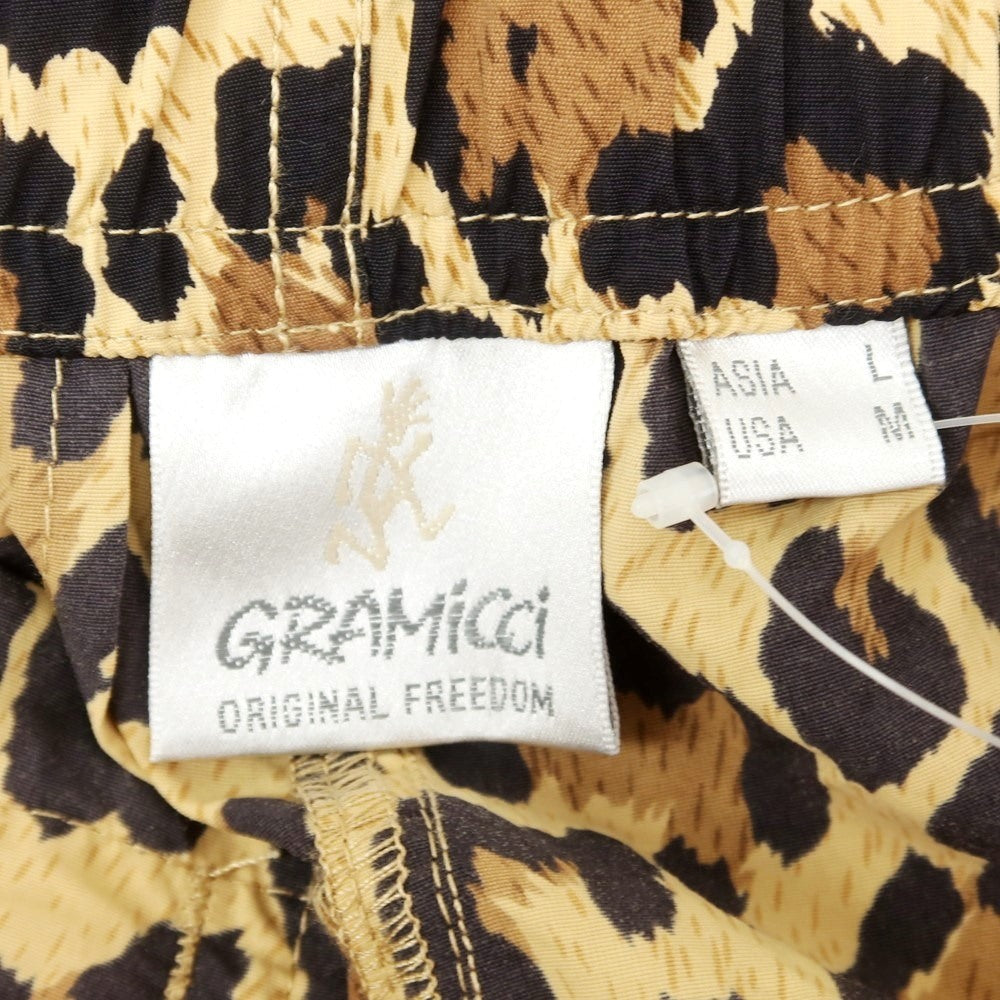 【中古】グラミチ Gramicci ナイロン レオパード柄 ショートパンツ ベージュxブラック【サイズL】【BEI】【S/S】【状態ランクB】【メンズ】【759169】