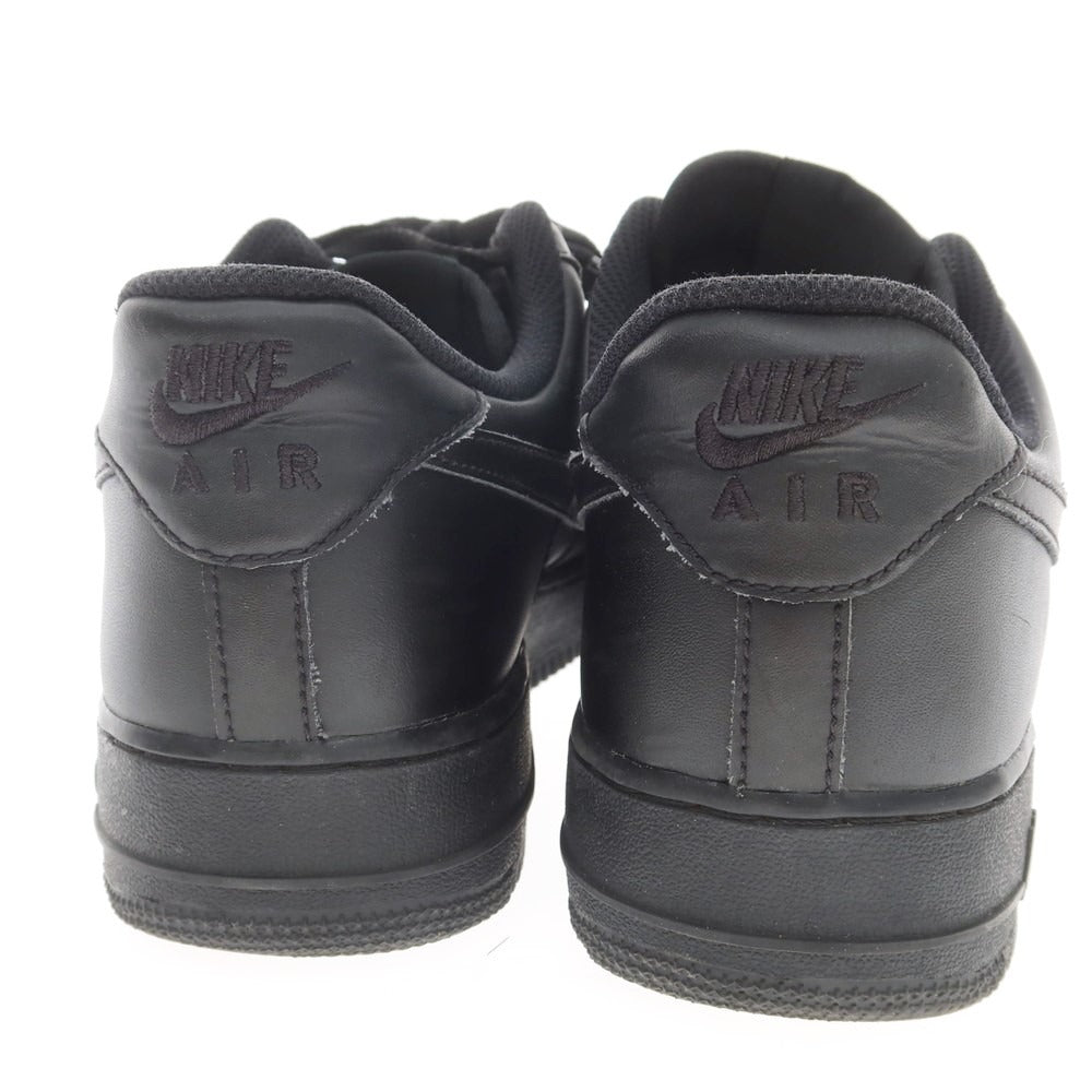 【中古】ナイキ NIKE AIR FORCE 1 LOW レザー スニーカー ブラック【 27cm 】【 状態ランクC 】【 メンズ 】