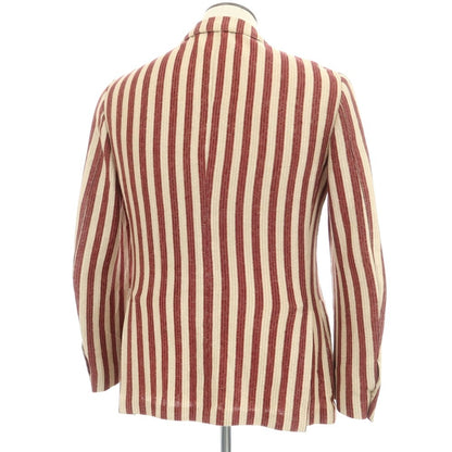 【中古】ラルディーニ LARDINI リネンコットン 3B カジュアルジャケット ベージュxライトボルドー【サイズ48】【BEI】【S/S】【状態ランクC】【メンズ】【759098】