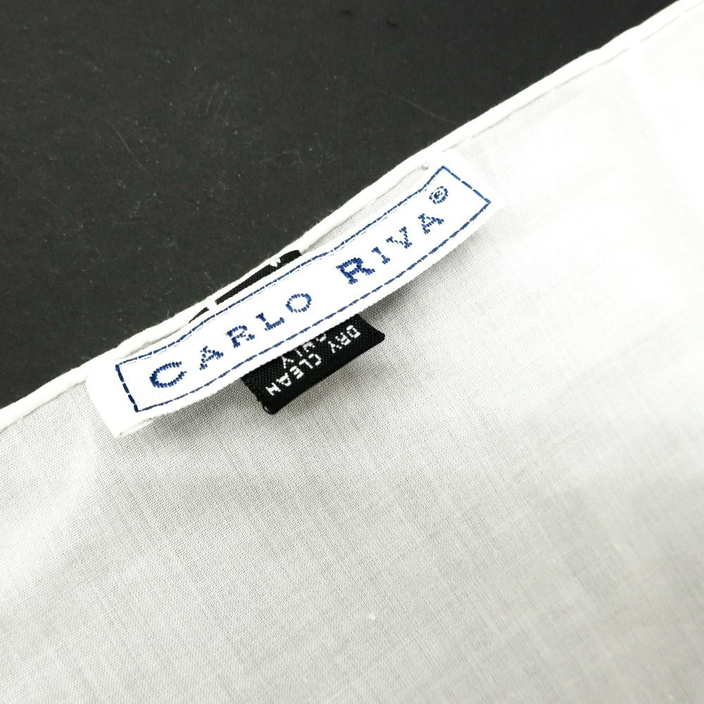 【中古】カルロリーバ CARLO RIVA コットン ポケットチーフ ホワイト【 状態ランクC 】【 メンズ 】