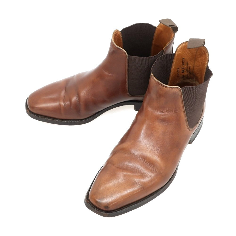 【中古】クロケットアンドジョーンズ CROCKETT&amp;JONES チェルシー サイドゴアブーツ ブラウン【 6 1/2 Ｅ 】【 状態ランクC 】【 メンズ 】