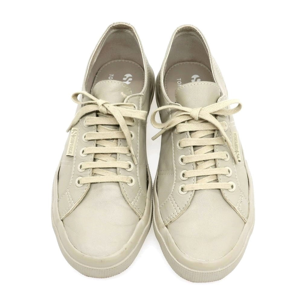 中古】スペルガ SUPERGA ×トゥモローランド レザー スニーカー グレージュ【 41 】【 状態ランクC 】【 メンズ 】 [APD –  リタリオリブロ