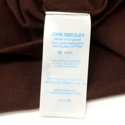 【中古】ジョンスメドレー JOHN SMEDLEY コットン ハイゲージ カーディガン ブラウン【サイズS】【BRW】【S/S】【状態ランクC】【メンズ】【759097】