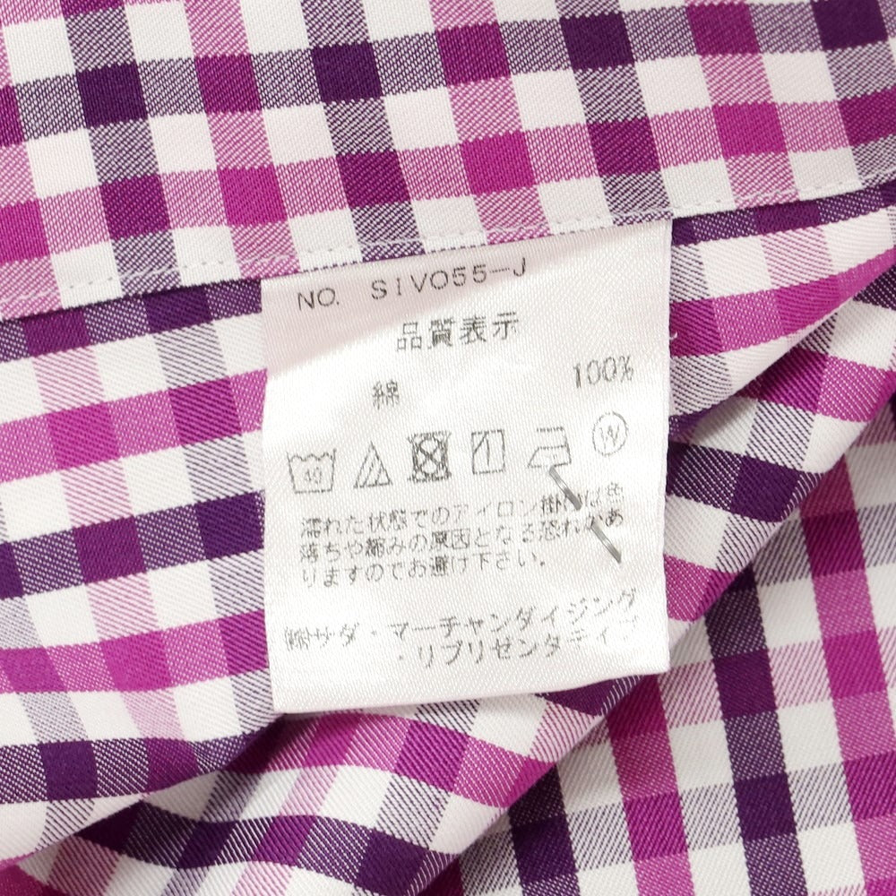 【中古】メイカーズシャツ カマクラ Makers Shirt 鎌倉 チェック ホリゾンタルカラーシャツ ホワイトxパープル【 40 】【 状態ランクB 】【 メンズ 】
[APD]