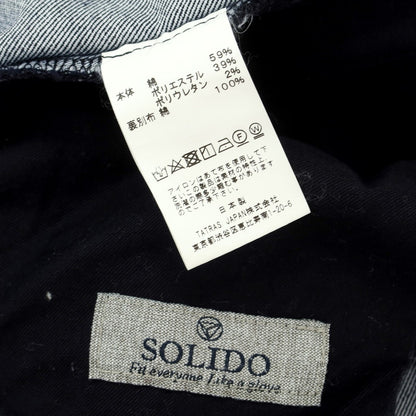 【中古】ソリード SOLIDO コットンポリエステル デニム カジュアルスラックスパンツ ネイビー【サイズ2】【NVY】【S/S】【状態ランクB】【メンズ】【759094】