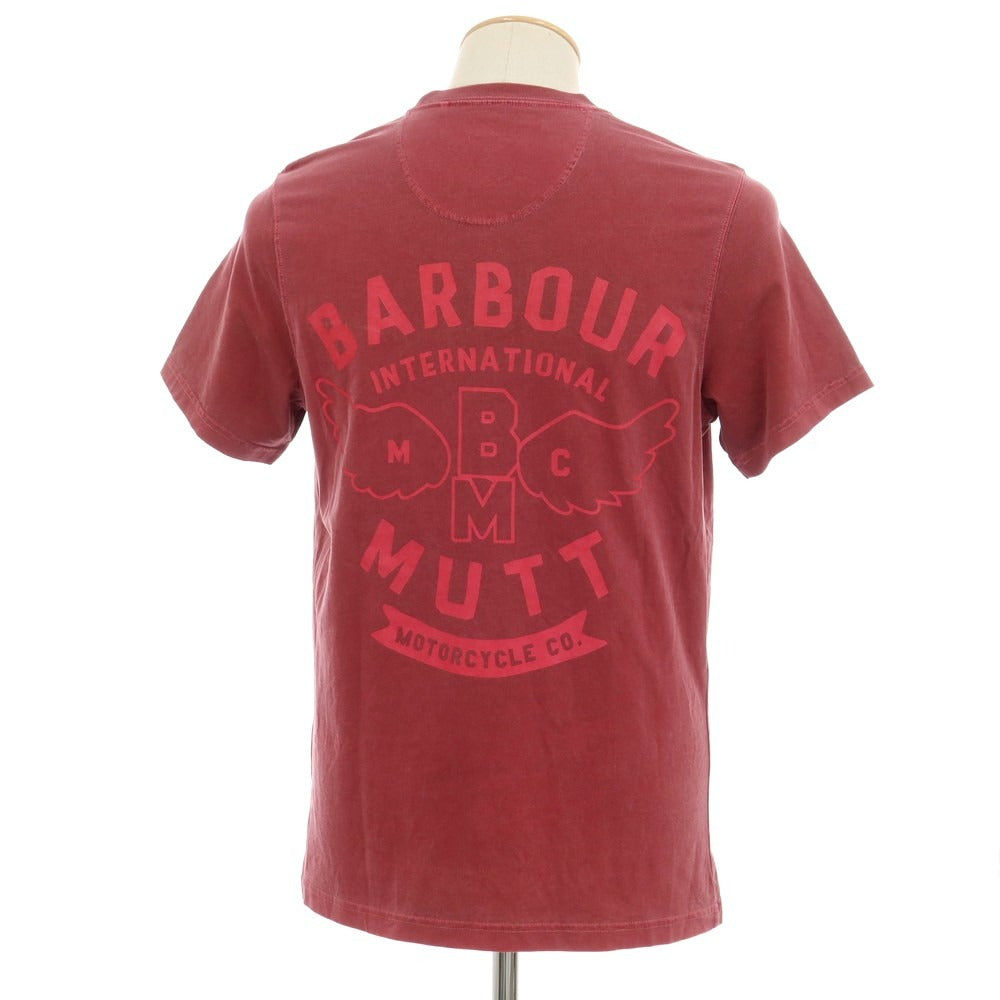 【中古】バーブァー Barbour × Mutt Motorcycles コットン 半袖Ｔシャツ ダスティレッド【サイズS】【RED】【S/S】【状態ランクB】【メンズ】【759097】