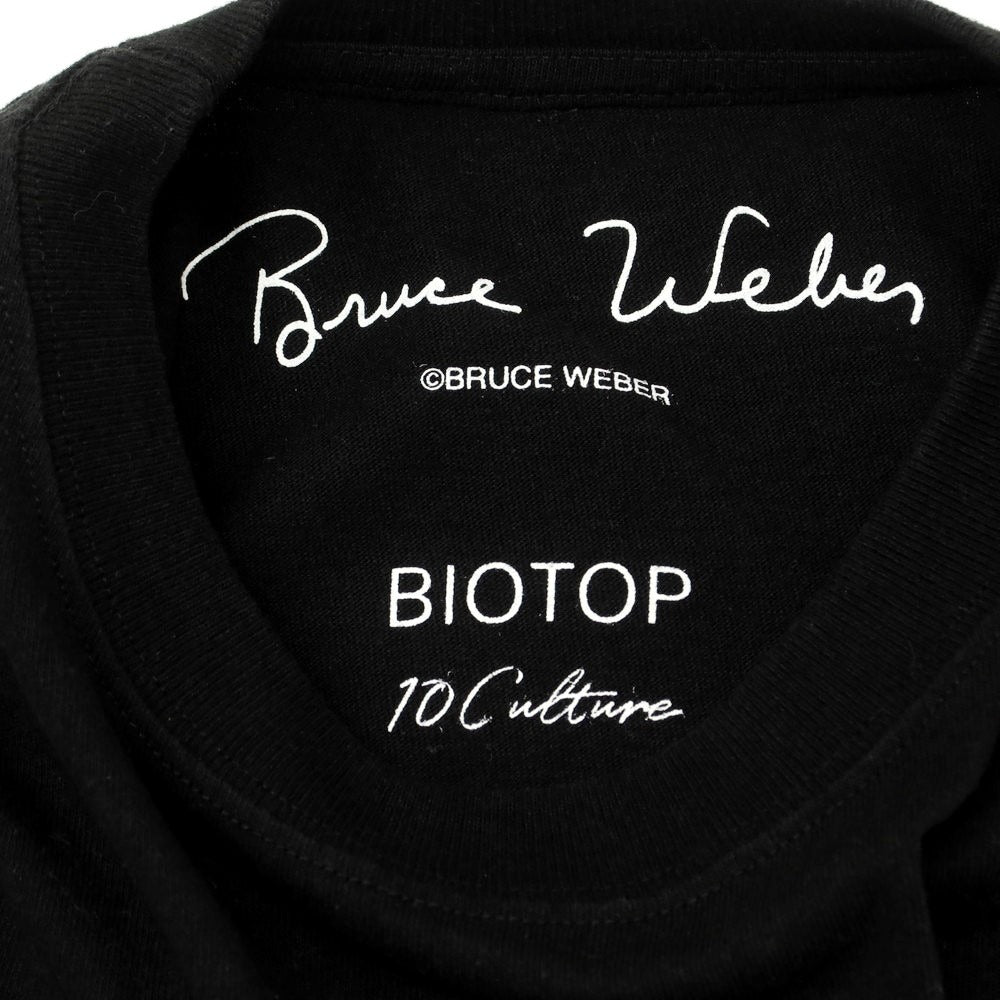 【中古】ビオトープ BIOTOP × Bruce Weber 10C コットン 半袖Ｔシャツ ブラック【サイズM】【BLK】【S/S】【状態ランクB】【メンズ】【759097】