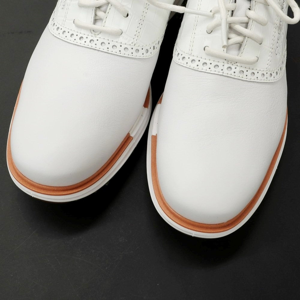 【中古】【未使用】コールハーン COLE HAAN UNITED ARROWS別注 レザー ゴルフシューズ ホワイト【 8M 】【 状態ランクS 】【 メンズ 】