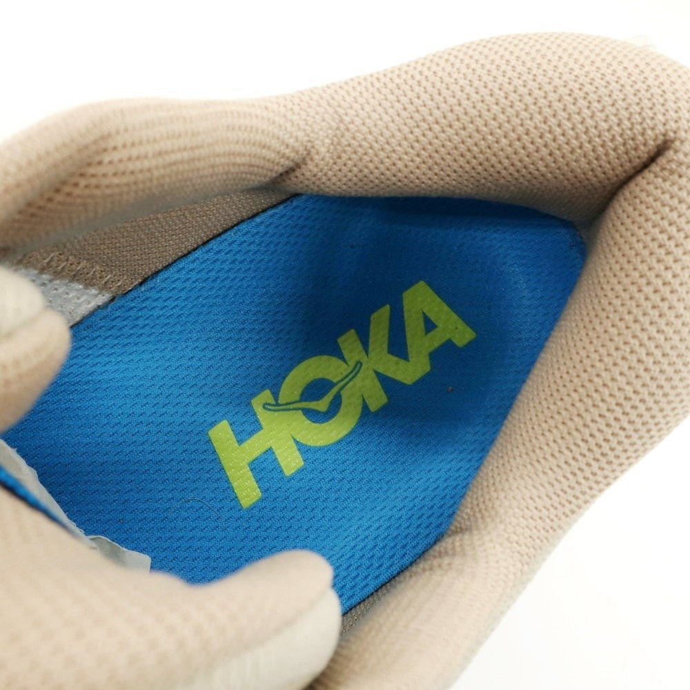 【中古】ホカ オネ オネ HOKA ONE ONE STINSON 6 スニーカー ベージュxネオンイエロー【 27cm 】【 状態ランクB 】【 メンズ 】