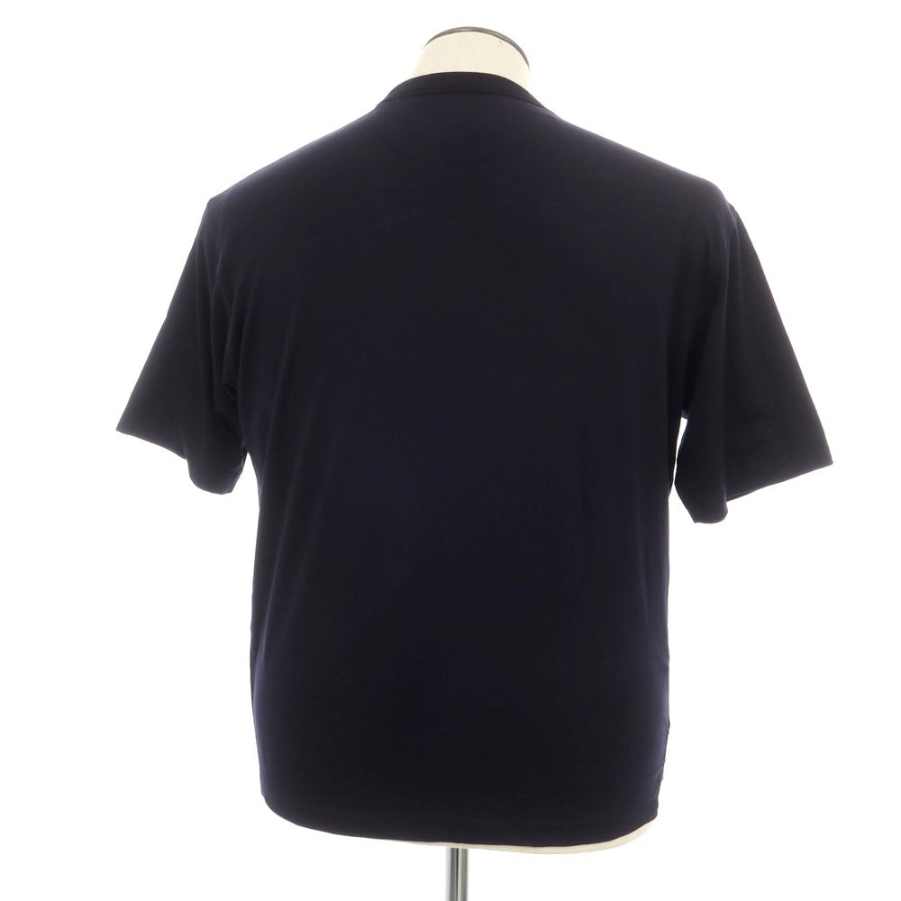 【中古】ランバン LANVIN ウール クルーネック 半袖Ｔシャツ ダークネイビー【サイズ48】【NVY】【S/S】【状態ランクB】【メンズ】【759097】