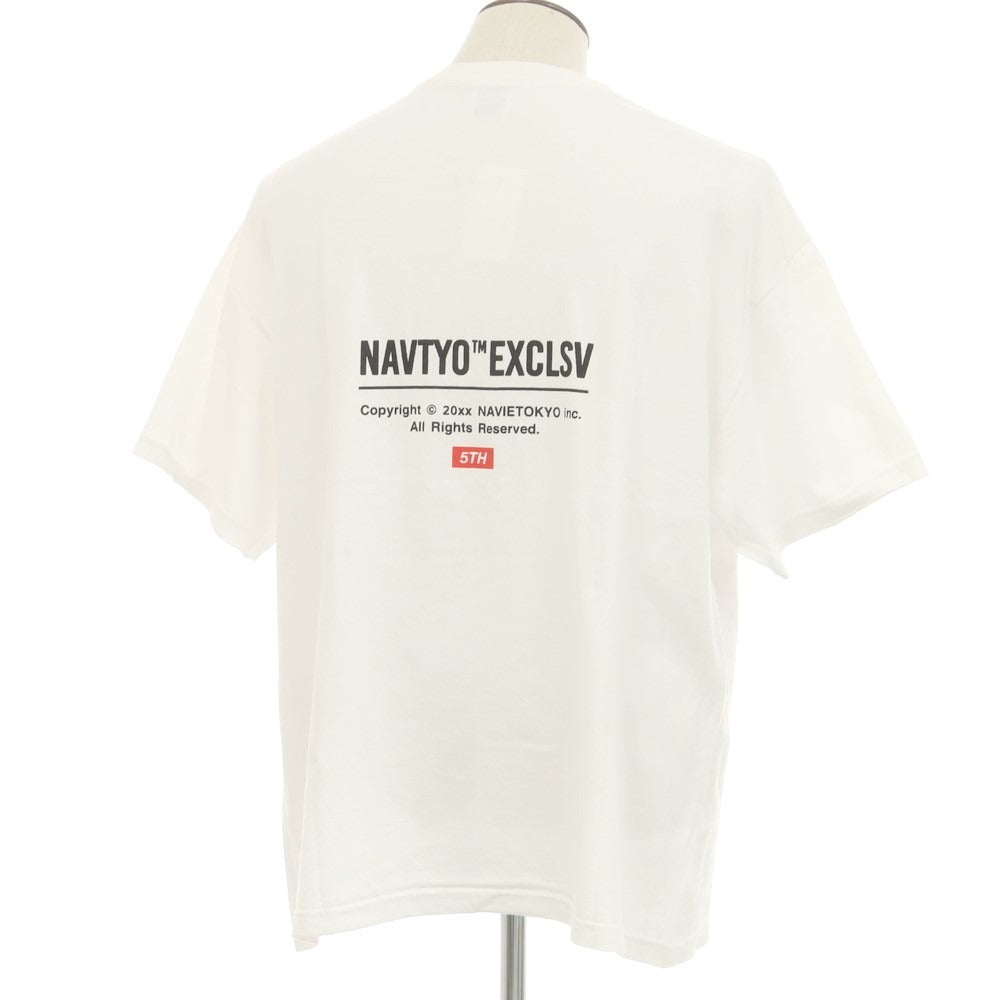 【中古】ネイビートーキョー NAVIETOKYO コットン系 クルーネック 半袖Ｔシャツ ホワイト【サイズ2XL】【WHT】【S/S】【状態ランクB】【メンズ】【759096】