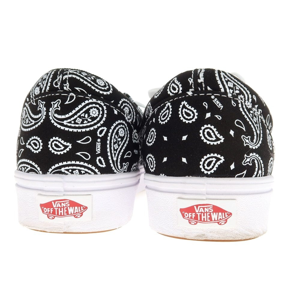 【中古】バンズ VANS ComfyCush バンダナ柄 キャンバス スニーカー ブラックxホワイト【 27.5cm 】【 状態ランクA 】【 メンズ 】